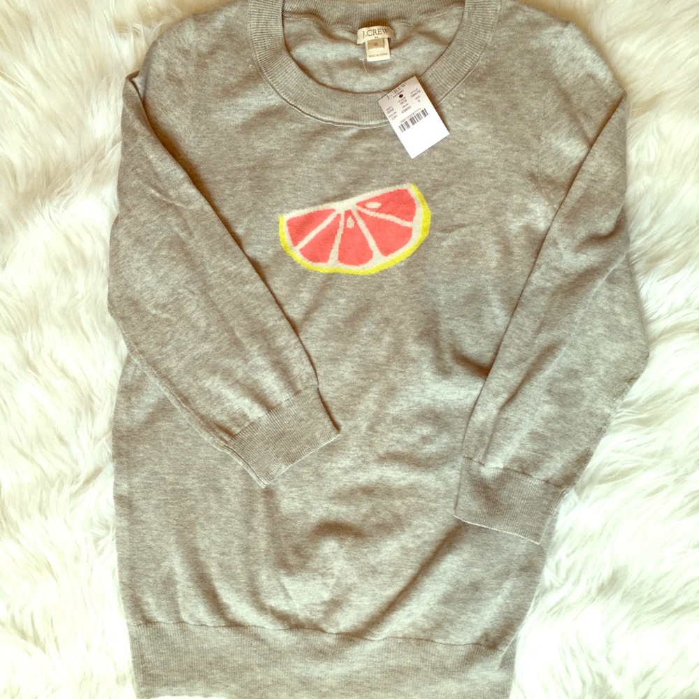 🆕 NWT Gray J Crew Factory Grapefruit Sweater